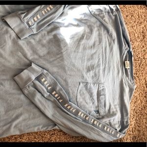 VS PINK blue long sleeve shirt.